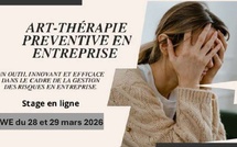-- Art-thérapie préventive en entreprise -- Stage en VISIO -- week-end 28 et 29 mars 2026